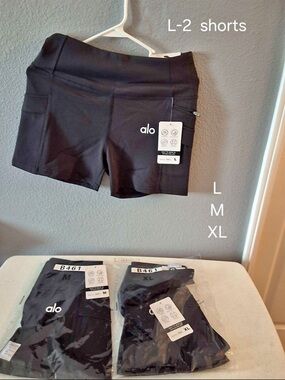 ALO Yoga Black High-Rise Athletic Shorts